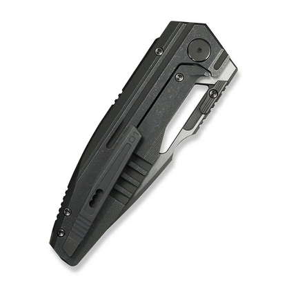 WE Knife Co., Ltd™ Reveille Frame Lock WE23057-2 Olive Gray Anodized 6AL4V Titanium M390 Stainless Steel Pocket Knife