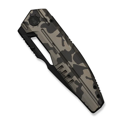 WE Knife Co., Ltd™ Reveille Frame Lock WE23057-3 Desert Terrain 6AL4V Titanium M390 Stainless Steel Pocket Knife