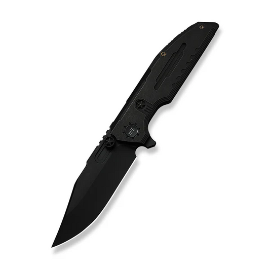 WE Knife Co., Ltd™ Muster Frame Lock WE23058-1 Black Anodized 6AL4V Titanium M390 Stainless Steel Pocket Knife