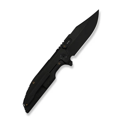 WE Knife Co., Ltd™ Muster Frame Lock WE23058-1 Black Anodized 6AL4V Titanium M390 Stainless Steel Pocket Knife