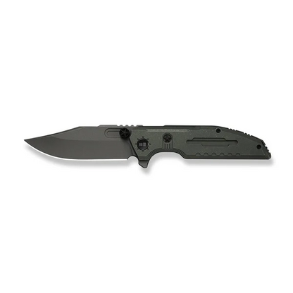WE Knife Co., Ltd™ Muster Frame Lock WE23058-2 Olive Gray Anodized 6AL4V Titanium M390 Stainless Steel Pocket Knife