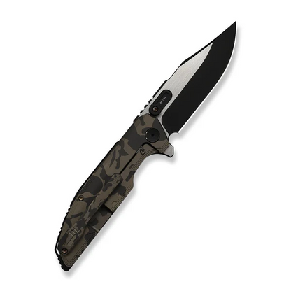 WE Knife Co., Ltd™ Muster Frame Lock WE23058-3 Desert Terrain Camo Anodized 6AL4V Titanium M390 Stainless Steel Pocket Knife