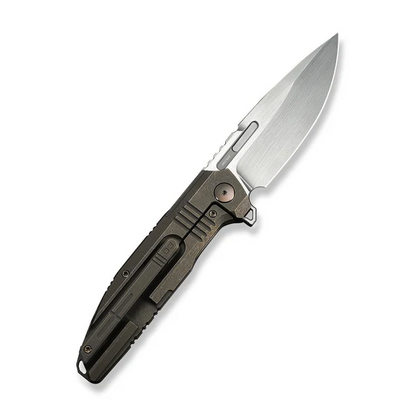 WE Knife Co., Ltd™ Tracks Frame Lock WE23059-2 Bronzed Stonewash 6AL4V Titanium M390 Stainless Steel Pocket Knife