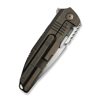 WE Knife Co., Ltd™ Tracks Frame Lock WE23059-2 Bronzed Stonewash 6AL4V Titanium M390 Stainless Steel Pocket Knife