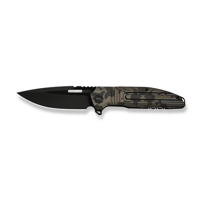 WE Knife Co., Ltd™ Tracks Frame Lock WE23059-3 Desert Terrain 6AL4V Titanium M390 Stainless Steel Pocket Knife