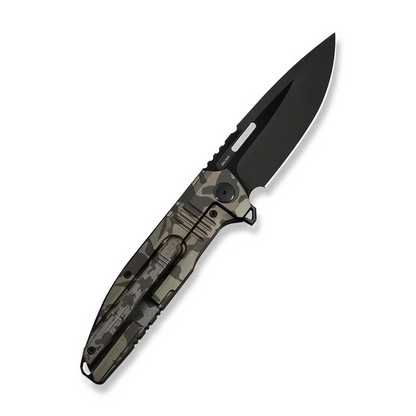 WE Knife Co., Ltd™ Tracks Frame Lock WE23059-3 Desert Terrain 6AL4V Titanium M390 Stainless Steel Pocket Knife