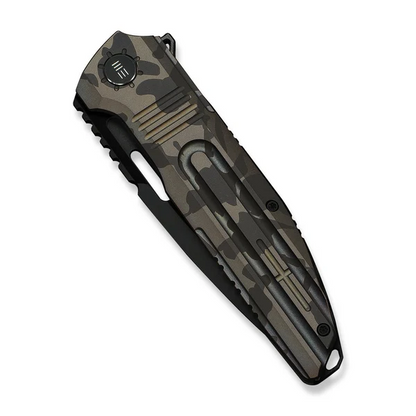 WE Knife Co., Ltd™ Tracks Frame Lock WE23059-3 Desert Terrain 6AL4V Titanium M390 Stainless Steel Pocket Knife