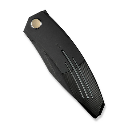 WE Knife Co., Ltd™ Sine Wave Liner Lock WE23069B-1 Black Anodized 6AL4V Titanium M390 Stainless Steel Pocket Knife