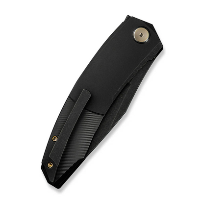 WE Knife Co., Ltd™ Sine Wave Liner Lock WE23069B-1 Black Anodized 6AL4V Titanium M390 Stainless Steel Pocket Knife