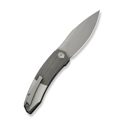 WE Knife Co., Ltd™ Sine Wave Liner Lock WE23069B-2 Gray & Satin 6AL4V Titanium M390 Stainless Steel Pocket Knife