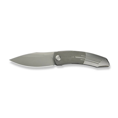 WE Knife Co., Ltd™ Sine Wave Liner Lock WE23069B-2 Gray & Satin 6AL4V Titanium M390 Stainless Steel Pocket Knife