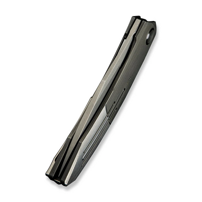 WE Knife Co., Ltd™ Sine Wave Liner Lock WE23069B-2 Gray & Satin 6AL4V Titanium M390 Stainless Steel Pocket Knife