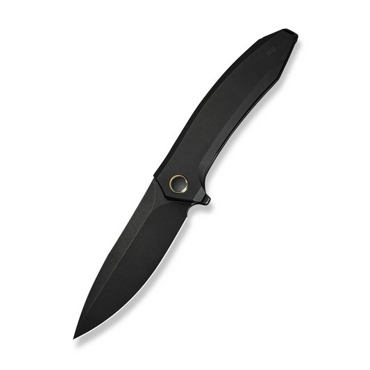 WE Knife Co., Ltd™ Acuminal Frame Lock WE23070-1 Black Anodized 6AL4V Titanium Vanax Stainless Steel Pocket Knife