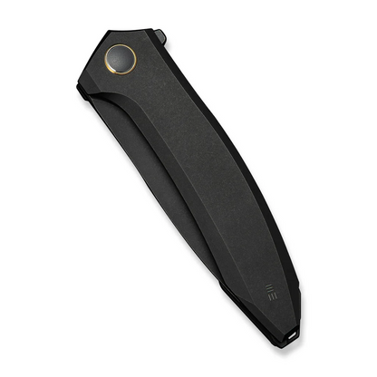 WE Knife Co., Ltd™ Acuminal Frame Lock WE23070-1 Black Anodized 6AL4V Titanium Vanax Stainless Steel Pocket Knife