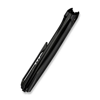 WE Knife Co., Ltd™ Acuminal Frame Lock WE23070-1 Black Anodized 6AL4V Titanium Vanax Stainless Steel Pocket Knife