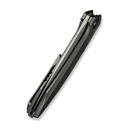 WE Knife Co., Ltd™ Acuminal Frame Lock WE23070-3 Gray Hand-Rubbed 6AL4V Titanium Vanax Stainless Steel Pocket Knife