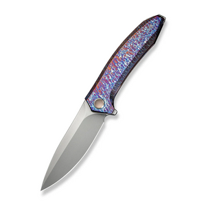 WE Knife Co., Ltd™ Acuminal Frame Lock WE23070-4 Flamed 6AL4V Titanium Vanax Stainless Steel Pocket Knife
