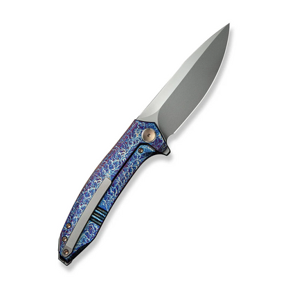 WE Knife Co., Ltd™ Acuminal Frame Lock WE23070-4 Flamed 6AL4V Titanium Vanax Stainless Steel Pocket Knife