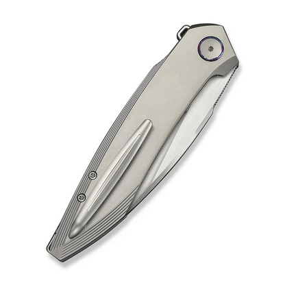 WE Knife Co., Ltd™ Fluxor Liner Lock WE23071-2 Gray 6AL4V Titanium M390 Stainless Steel Pocket Knife