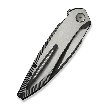 WE Knife Co., Ltd™ Fluxor Liner Lock WE23071-4 Satin & Black Anodized 6AL4V Titanium M390 Stainless Steel Pocket Knife