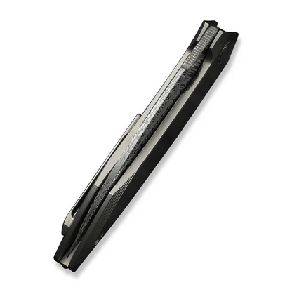 WE Knife Co., Ltd™ Fluxor Liner Lock WE23071-DS1 Bead-blasted 6AL4V Titanium Damasteel Pocket Knife