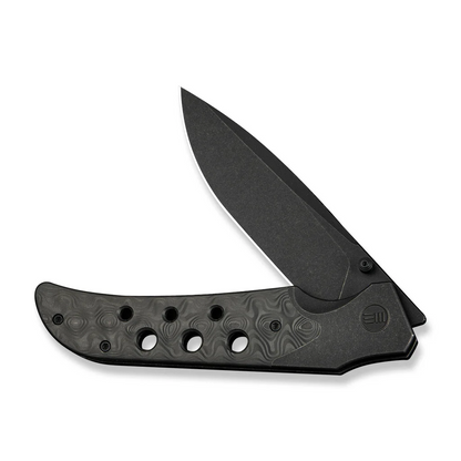 WE Knife Co., Ltd™ Guthrie Bolster Lock WE23072B-1 Rose Carbon Fiber and Black 6AL4V Titanium CPM 20CV Stainless Steel Pocket Knife