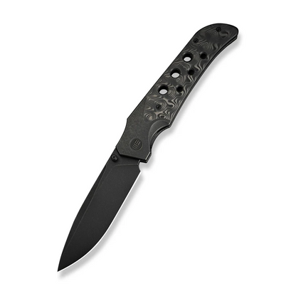 WE Knife Co., Ltd™ Guthrie Bolster Lock WE23072B-1 Rose Carbon Fiber and Black 6AL4V Titanium CPM 20CV Stainless Steel Pocket Knife