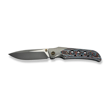 WE Knife Co., Ltd™ Guthrie Bolster Lock WE23072B-3 Nebula Fat Carbon Fiber and Gray 6AL4V Titanium CPM 20CV Stainless Steel Pocket Knife