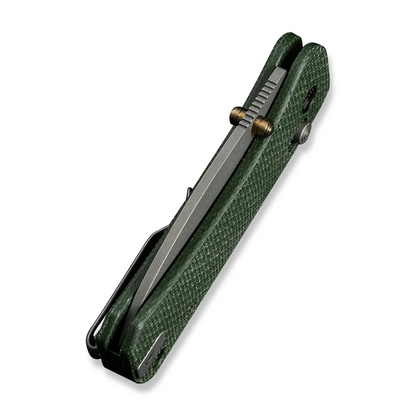 WE Knife Co., Ltd™ Banter II Crossbar Lock WE23075-3 Green Canvas Micarta CPM S35VN Stainless Steel Pocket Knife