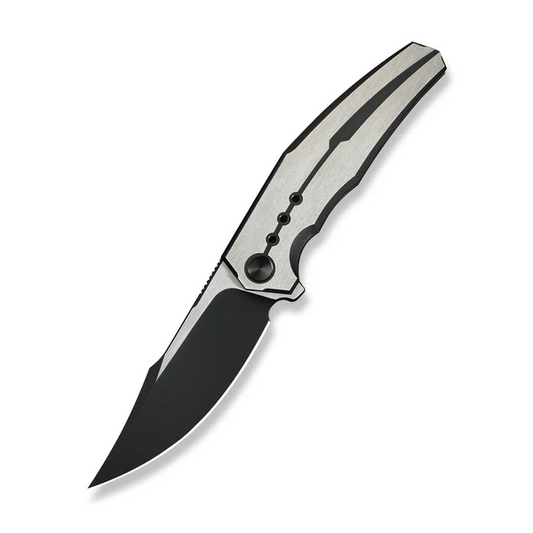 WE Knife Co., Ltd™ Kyklos Frame Lock WE23086-3 Black Anodized & Satin-finish 6AL4V Titanium M390 Stainless Steel Pocket Knife