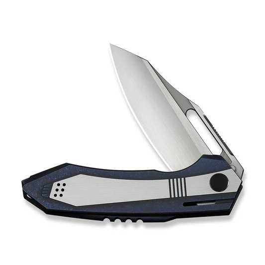 WE Knife Co., Ltd™ Bogey Liner Lock WE23088-3 Satin & Blue Anodized 6AL4V Titanium M390 Stainless Steel Pocket Knife