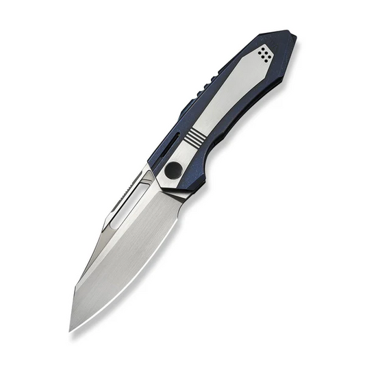 WE Knife Co., Ltd™ Bogey Liner Lock WE23088-3 Satin & Blue Anodized 6AL4V Titanium M390 Stainless Steel Pocket Knife