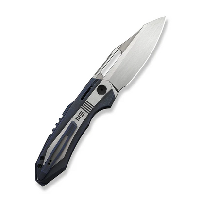 WE Knife Co., Ltd™ Bogey Liner Lock WE23088-3 Satin & Blue Anodized 6AL4V Titanium M390 Stainless Steel Pocket Knife