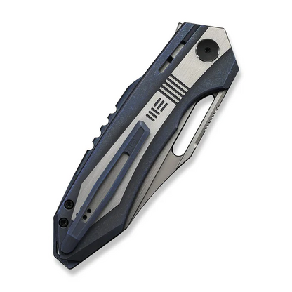 WE Knife Co., Ltd™ Bogey Liner Lock WE23088-3 Satin & Blue Anodized 6AL4V Titanium M390 Stainless Steel Pocket Knife