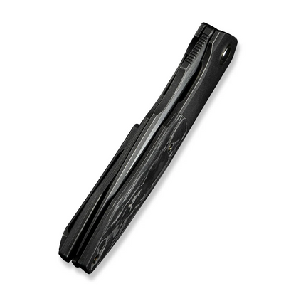 WE Knife Co., Ltd™ Archeozoic Interframe Lock WE23091-1 Shredded Carbon Fiber and Black 6AL4V Titanium M390 Stainless Steel Pocket Knife