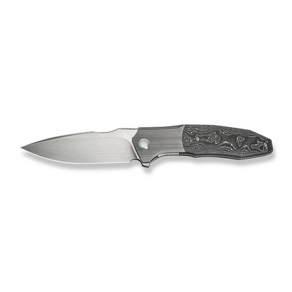 WE Knife Co., Ltd™ Archeozoic Interframe Lock WE23091-2 Aluminum Carbon Fiber and Gray 6AL4V Titanium M390 Stainless Steel Pocket Knife