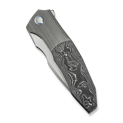 WE Knife Co., Ltd™ Archeozoic Interframe Lock WE23091-2 Aluminum Carbon Fiber and Gray 6AL4V Titanium M390 Stainless Steel Pocket Knife