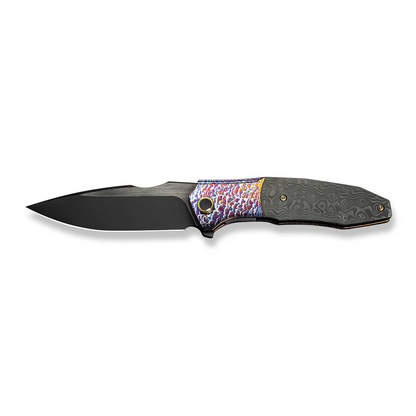 WE Knife Co., Ltd™ Archeozoic Interframe Lock WE23091-3 Rose Carbon Fiber and Flamed 6AL4V Titanium M390 Stainless Steel Pocket Knife