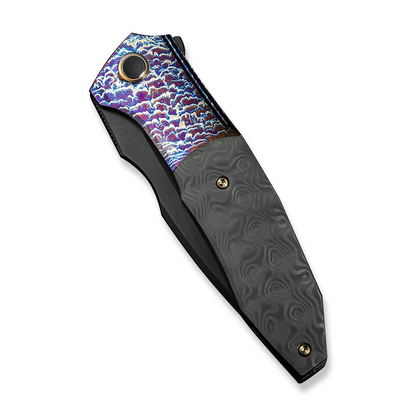 WE Knife Co., Ltd™ Archeozoic Interframe Lock WE23091-3 Rose Carbon Fiber and Flamed 6AL4V Titanium M390 Stainless Steel Pocket Knife