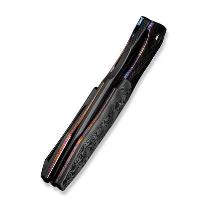WE Knife Co., Ltd™ Archeozoic Interframe Lock WE23091-3 Rose Carbon Fiber and Flamed 6AL4V Titanium M390 Stainless Steel Pocket Knife