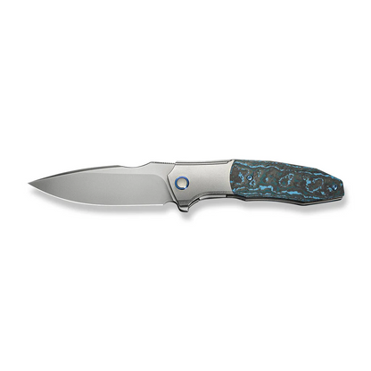 WE Knife Co., Ltd™ Archeozoic Interframe Lock WE23091-4 Artic Storm Fat Carbon Fiber and Bead-blasted 6AL4V Titanium M390 Stainless Steel Pocket Knife
