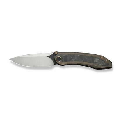 WE Knife Co., Ltd™ Winsome Frame Lock WE23092-3 Bronze Anodized 6AL4V Titanium and Marble Carbon Fiber M390 Stainless Steel Pocket Knife