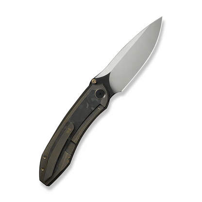WE Knife Co., Ltd™ Winsome Frame Lock WE23092-3 Bronze Anodized 6AL4V Titanium and Marble Carbon Fiber M390 Stainless Steel Pocket Knife