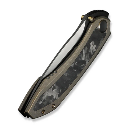 WE Knife Co., Ltd™ Winsome Frame Lock WE23092-3 Bronze Anodized 6AL4V Titanium and Marble Carbon Fiber M390 Stainless Steel Pocket Knife