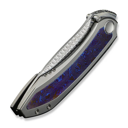 WE Knife Co., Ltd™ Winsome Frame Lock WE23092-DS1 Bead-Blasted 6AL4V Titanium and Timascus Damasteel Pocket Knife
