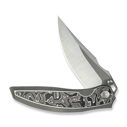 WE Knife Co., Ltd™ Quinseris Frame Lock WE23093-3 6AL4V Titanium and Aluminum Carbon Fiber M390 Stainless Steel Pocket Knife