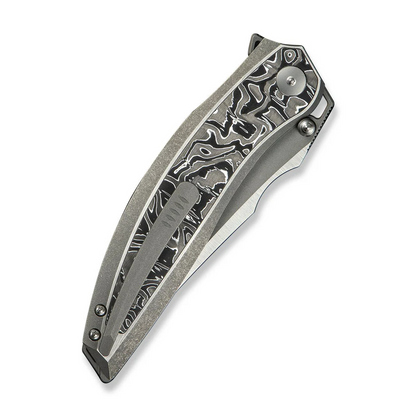 WE Knife Co., Ltd™ Quinseris Frame Lock WE23093-3 6AL4V Titanium and Aluminum Carbon Fiber M390 Stainless Steel Pocket Knife