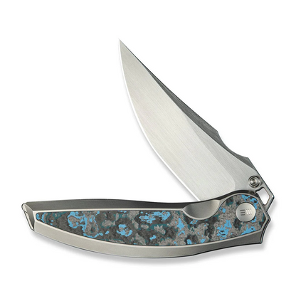 WE Knife Co., Ltd™ Quinseris Frame Lock WE23093-4 6AL4V Titanium and Arctic Storm Fat Carbon Fiber M390 Stainless Steel Pocket Knife
