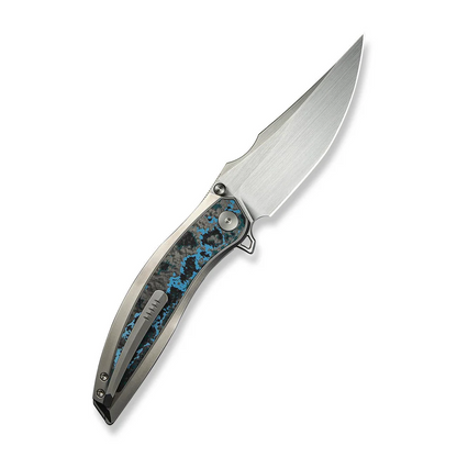 WE Knife Co., Ltd™ Quinseris Frame Lock WE23093-4 6AL4V Titanium and Arctic Storm Fat Carbon Fiber M390 Stainless Steel Pocket Knife