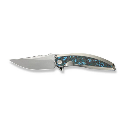WE Knife Co., Ltd™ Quinseris Frame Lock WE23093-4 6AL4V Titanium and Arctic Storm Fat Carbon Fiber M390 Stainless Steel Pocket Knife